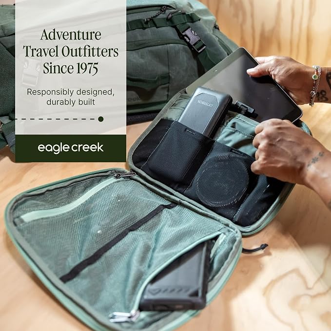 Eagle Creek Pack-It E-Tools Organizer Pro, Black | Compact Tech Accessory Pouch with Charging Cord Organizer, Small Tech Accessories Pouch, Travel Essentials - Image 6