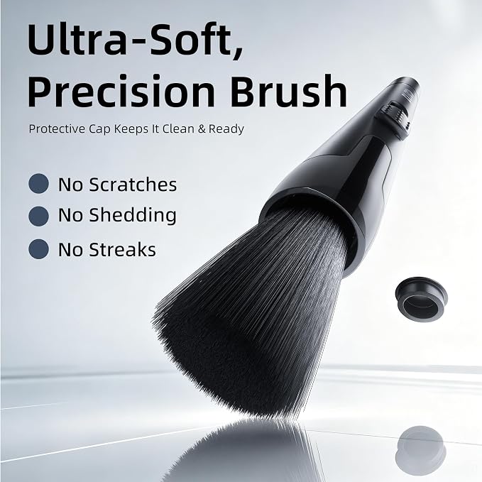 llano 2-in-1 Lens Cleaning Pen, Camera Cleaning Kit | with Soft Brush Replaceable Carbon Powder Tip,Nano-Fiber Cleaning Cloth, for Screen of Computer PC MacBook iPhone Camera - Image 4