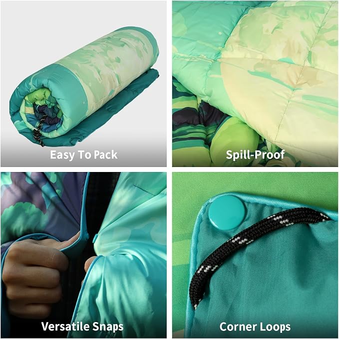 Camping Blanket, Puffy Blankets Lightweight Windproof Resistant for Outdoors,Hiking, Backpacking,Car,Picnic,Stadium - Image 4
