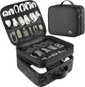 MATEIN Cable Organizer Bag, Travel Electronic Storage Cord Organizer Box | Tech Bag for Travel, Waterproof Charger Storage, Double Layer, Carrying Case for Cord, Shockproof, Portable, DJ Gifts, Black by MATEIN