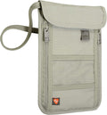 Lewis N. Clark RFID Blocking Stash Neck Wallet, Travel Pouch + Passport Holder for Women & Men, Taupe by LewisNClark