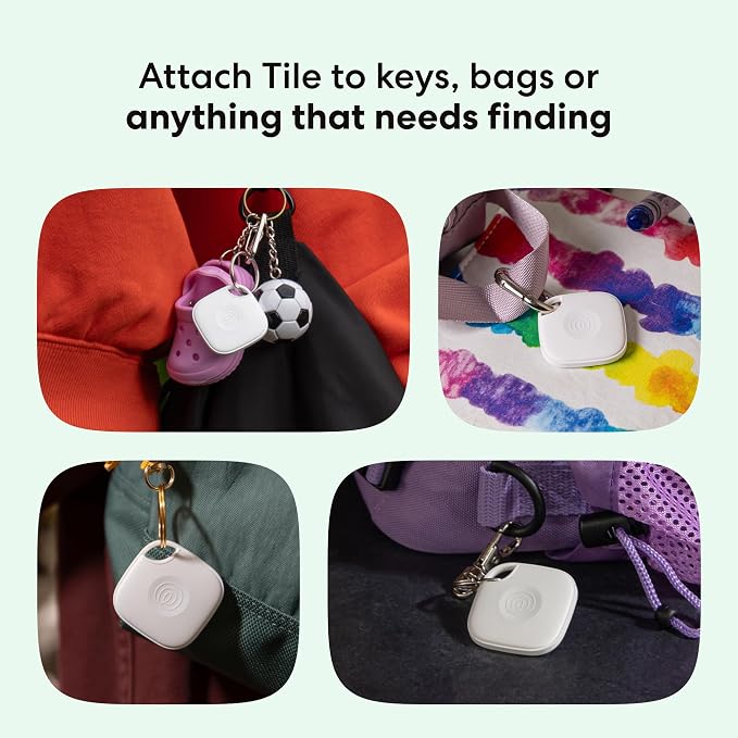 Life360 Tile - Bluetooth Tracker, Keys Finder and Item Locator for Keys, Bags and More. Phone Finder. Both iOS and Android Compatible. 1-Pack (White) - Image 2