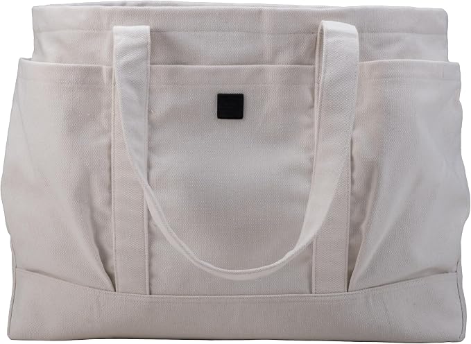 Lisa Tote | 35L | TOTE-136 Natural | Everyday Utility, Versatile Gym, Beach & Market Bag, Daily Carry, Sturdy Cotton Canvas, Fits Under Airline Seat, TSA Friendly by MerzonTravel