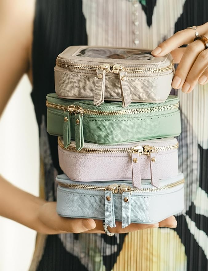 Clear Makeup Bag Travel Cosmetic Case Toiletry Bag with Zipper Make Up Organizer Traveling Compact Car Bag Stone Mini - Image 8