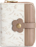 Small Wallet for Women Rfid Bifold Leather Card Holder Wallet With Zipper Pocket by FALANMULE
