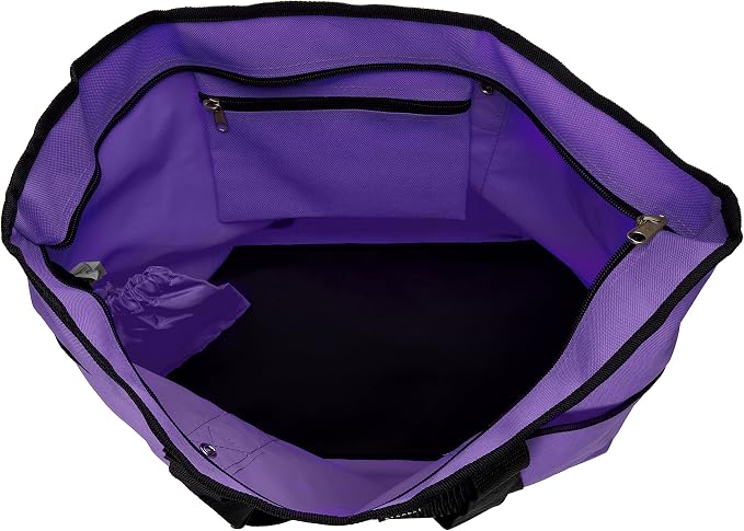 Everest Luggage Deluxe Shopping Tote, Dark Purple/Black, Dark Purple/Black, One Size - Image 5