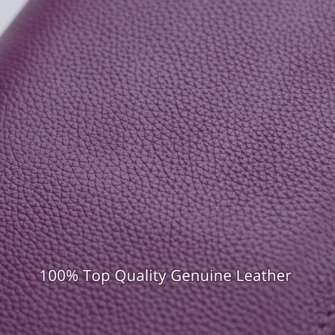 Bveyzi Women RFID Blocking Wallet Leather Zip Around Phone Clutch Large Capacity Ladies Travel Purse Wristlet - Image 7