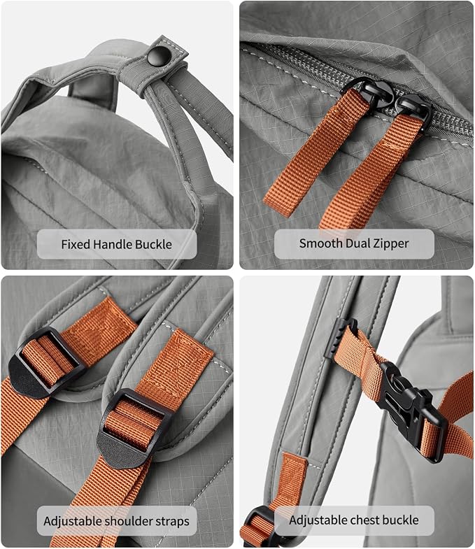 Lightweight Travel Backpack for Women, Anti-Theft Waterproof Hiking Backpack Outdoor Business Casual Daypack 14'' Laptop Work Backpack - Image 5