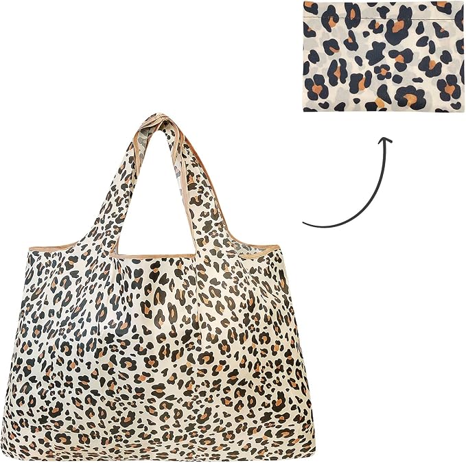 allydrew Large Foldable Tote Nylon Reusable Grocery Bags - Image 5