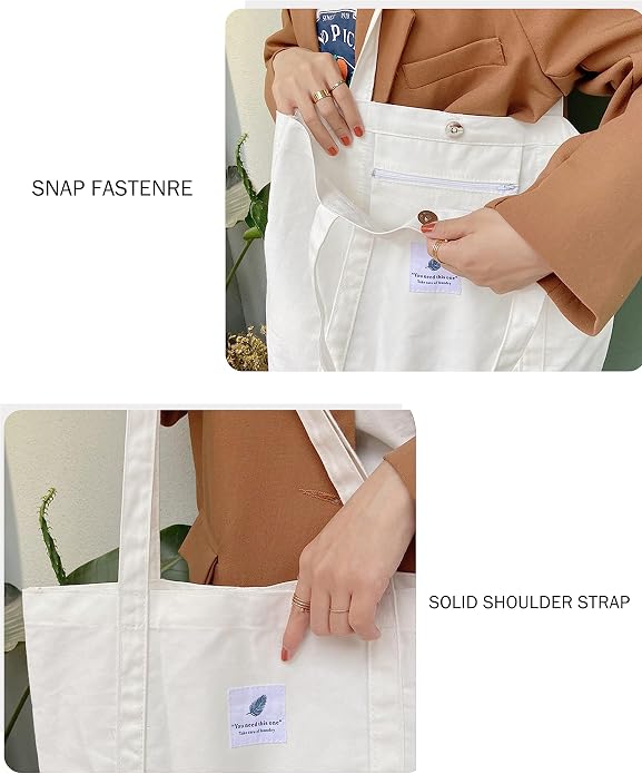 TeeYee Women Tote Bag Foldable Shoulder Bag for Travel Work | Solid Color Shopper,Lightweight & Portable,Wide & Reinforced Handles,Multi-Purpose Use,Soft & Sturdy,Machine Washable - Image 7