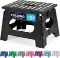 Handy Laundry Folding Step Stool 9 Inch, Black, Non-Slip Holds 300 lbs | 9 Inch, Black, Foldable Collapsible Step Stool, Non-Slip, Holds 300 lbs, Kitchen Bathroom Bedroom, Adults by Handy+Laundry