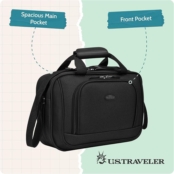 U.S. Traveler Rio 14" Travel Tote Bag, Lightweight 1200D Carry-On Bag for Women & Men - Image 5