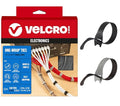VELCRO Brand Reusable Cable Ties, Cord Management, 8in, Black, 150 Pack by VELCROBrand