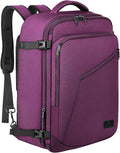 MATEIN Purple Carry on Backpack for Women, Flight Approved Bag for Traveler | Expandable Travel Backpack, Airline Daypack for Plane, Weekend BackPack, Water Resistant, Anti Theft, Gifts for Teacher Nurse by MATEIN