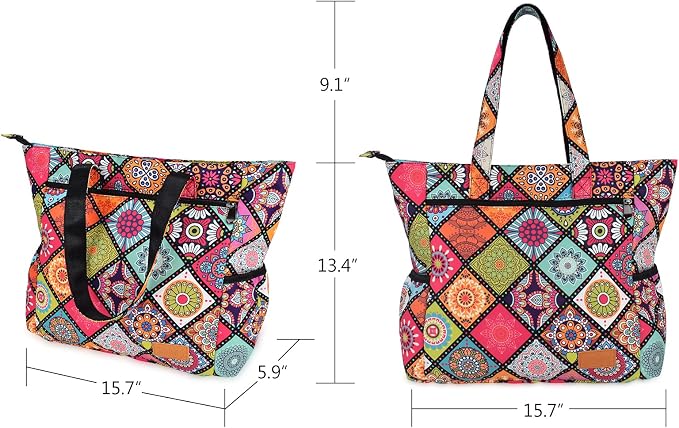 CLOUDMUSIC Shoulder Tote Bag For Nurses Teachers Work Gym Travel Beach Women With Large Capacity Waterproof - Image 8