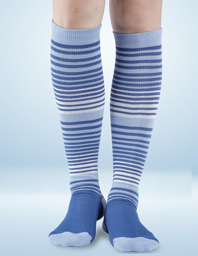+MD 3 Pairs Bamboo Viscose Compression Socks for Women Men 15-20mmHg Knee High Support Stockings for Pregnancy Nurse Travel - Image 7