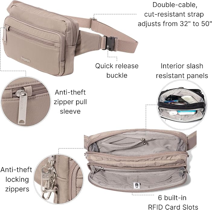 Baggallini Securtex Anti-Theft Belt Bag - Image 3