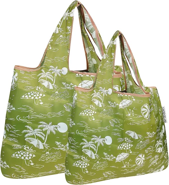 allydrew Large Foldable Tote Nylon Reusable Grocery Bags by allydrew