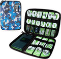 Lcsmaokin Electronics Travel Organizer,Portable Waterproof Electronic Travel Storage Bag for Small Charging Cord Storage,Charger,SD Card etc,for Travel,Business-Blue Camouflage by Lcsmaokin