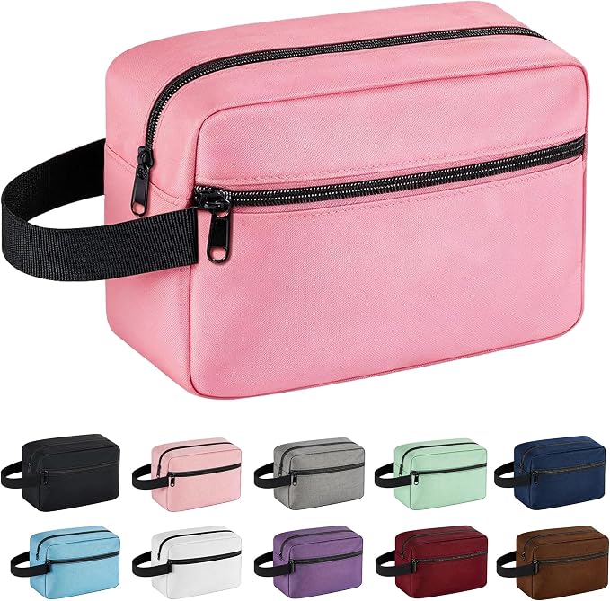 Travel Toiletry bag for Women and Men,Small Cosmetic Bag Hanging Lightweight Makeup Bag Small Tool Bag Travel Organizer accessories for Women Men - Light Pink by Unknown
