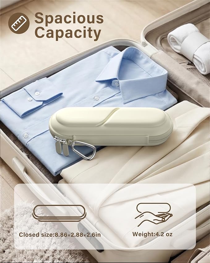ProCase Toothbrush Travel Case for Oral-B/Oral-B Pro 1000 1500 5000 7000 7500 6000 9600/Philips Sonicare 4100 5100 1100 6100 5300 Oral-B iO Electric Toothbrush Portable Hard Container -Beige - Image 4