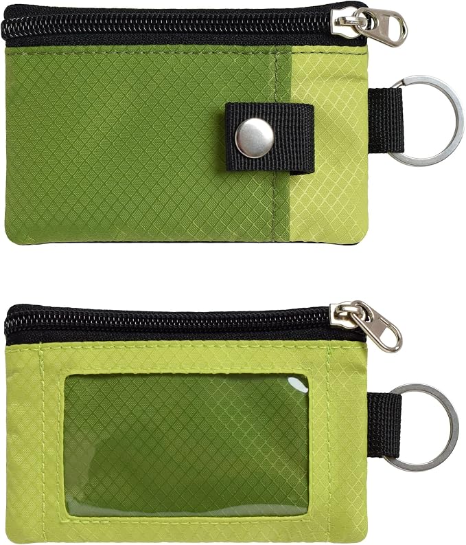 CHENSPRX Minimalist RFID Blocking Small Wallet with ID Window,WaterResistant Zip Id Case Wallet with Lanyard Keychain for Cards,Cash,Travel,Women,Men - Image 3