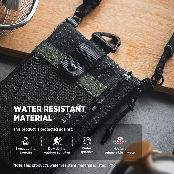 VULKIT RFID Blocking Travel Wallet for Men, Water Resistant Passport & Phone Holder with Detachable Lanyard and Key Ring, Lightweight Zipper Travel Wallet - Image 3