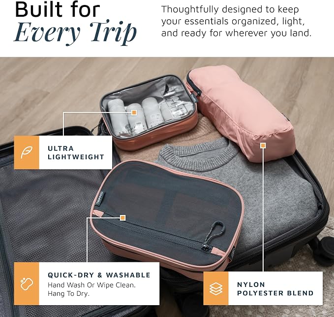 TRIPPED Travel Gear 3-Piece Travel Toiletry Bag Set | Includes Hanging Toiletry Bag, 311 TSA Liquid Bag, and Accessory Organizer Pouch with Lightweight Ripstop Construction - Image 2