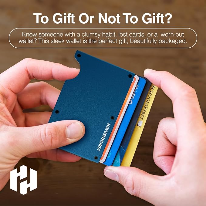 Wallet for Men - Slim RFID Blocking Metal Wallet with Cash Strap, Minimalist Front Pocket Credit Card Holder, Small Mens Wallet - Image 5