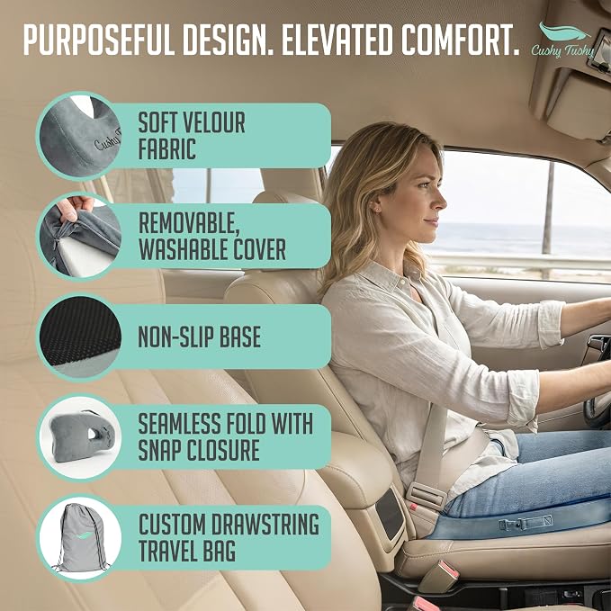 Premium Foldable Piriformis Seat Cushion - Piriformis Pain and Sciatic Pain Relief Cushion - for Home & Office Use, Perfect for Travel or Driving - Image 7