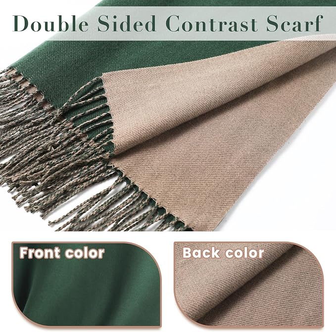 maamgic Women's Scarf Pashmina Shawls Blanket Scarf for Evening Dress | Soft Viscose Blend ,Lightweight,Large Scarf with Cozy Cashmere-Feel, Perfect For Weddings,Cruise Travel & Flights - Image 2