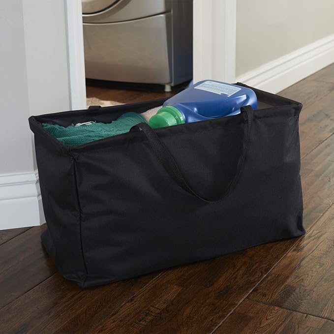 Household Essentials 2212-1 Krush Canvas Utility Tote | Reusable Grocery Shopping Bag | Laundry Carry Bag | Black - Image 5