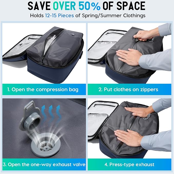 BANGE Travel Backpack with Vacuum Pocket and TSA lock version can hold 15.6 inch Laptop suitable Overnight Flight Approved Anti-theft Bag - Image 4