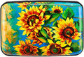 Credit Card Holder, Metal Card Wallet RFID Blocking Mini Slim Aluminum Business Hard Card Case for Women Men (Sunflowers) by Kaabao