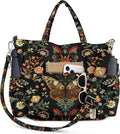 Miss Adola Corduroy Crossbody Tote Bag for Women | Multi Pocket Storage, Zipper Closure, Adjustable Strap, Fits 14 Inch Laptop, Foldable Reusable, for Work Travel Everyday by MissAdola