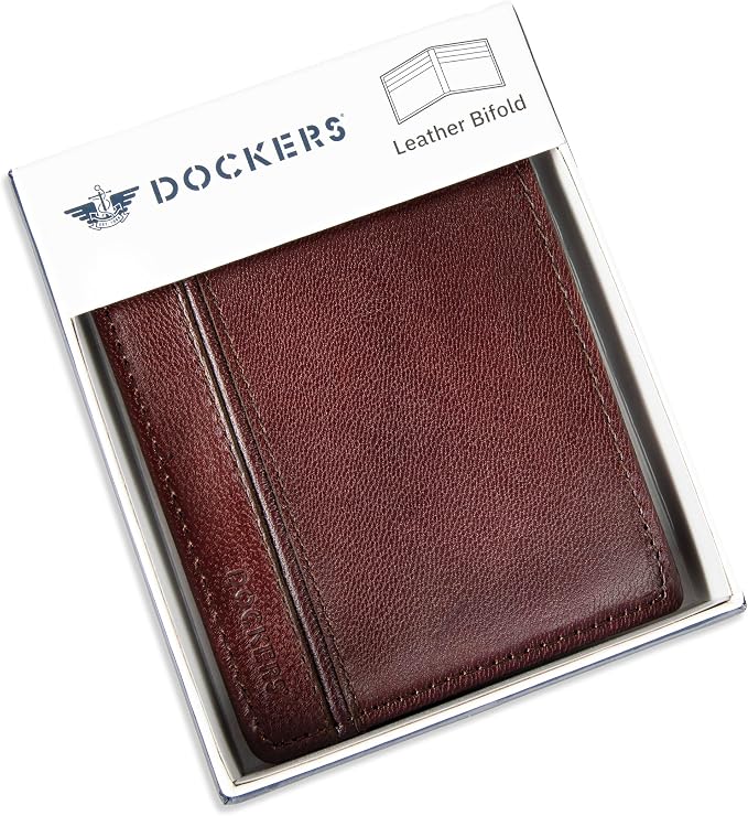 Dockers Men's Bifold Leather Wallet - Thin Slimfold RFID Blocking Security Smart Extra Capacity - Image 7