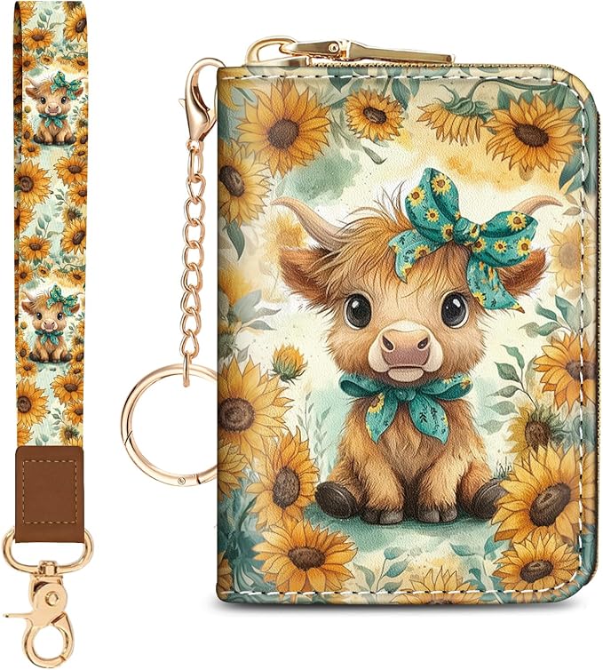Blusabaca Women Credit Card Holder, Small RFID Wallet with Wristlet Strap | Removable Keychain, Case with Zipper, Vegan PU Leather, Cash Coin Pocket, Business Accordion Purse, Ladies Female Gift by Blusabaca