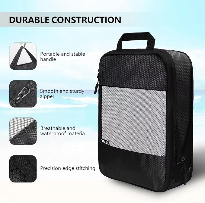 Compression Packing Cubes for Suitcases,5 Set Travel Essentials, Lightweight Luggage Organizer Bags, Travel Cubes for Carry on - Image 2