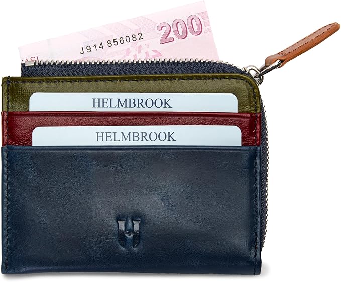 RFID Blocking Zipper Wallet, Slim Business Card Holder, Men & Women, Handcrafted Full-Grain Leather, Gift Box & Pouch, Christmas & Birthday, Burgundy (Plus Colors) - Image 7