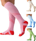 4 Pairs Compression Socks For Women and Men 20-30mmHg Graduated Compression Circulation Support Socks For Travel by Mosithings