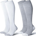 LEVSOX Bamboo Viscose Graduated Compression Socks for Women&Men - Cushioned Knee-High 15-20mmHg Support Socks by Levsox