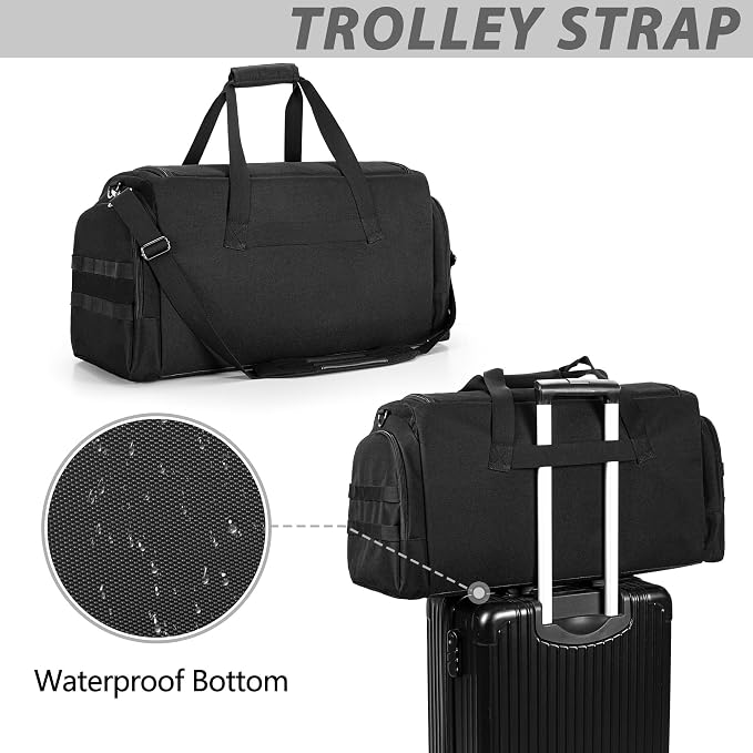 DSLEAF Tactical Sneaker Duffle Bag, Sneaker Travel Bag for 4 Pairs of Shoes | Multiple Pockets, Detachable Shoulder Strap and TSA Carry-on Approved Size - Image 4
