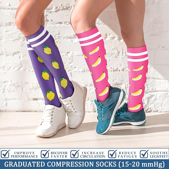 FEYHAY Copper Compression Socks (3 Pairs) 15-20 mmHg Circulation is Best Athletic & Daily for Men & Women, Running, Climbing - Image 2