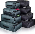 Packing Cubes large Luggage Organizers Bags For Travel Organizing Clothes | Mixed Color 8 Set Suitable family or two-person trips; breathable mesh make easy to sort; durable and convenient to store by Idesort