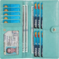 Ultra Slim Thin Leather Women Wallet RFID Blocking Credit Card Holder Bifold Long Ladies Billfold by Lavemi