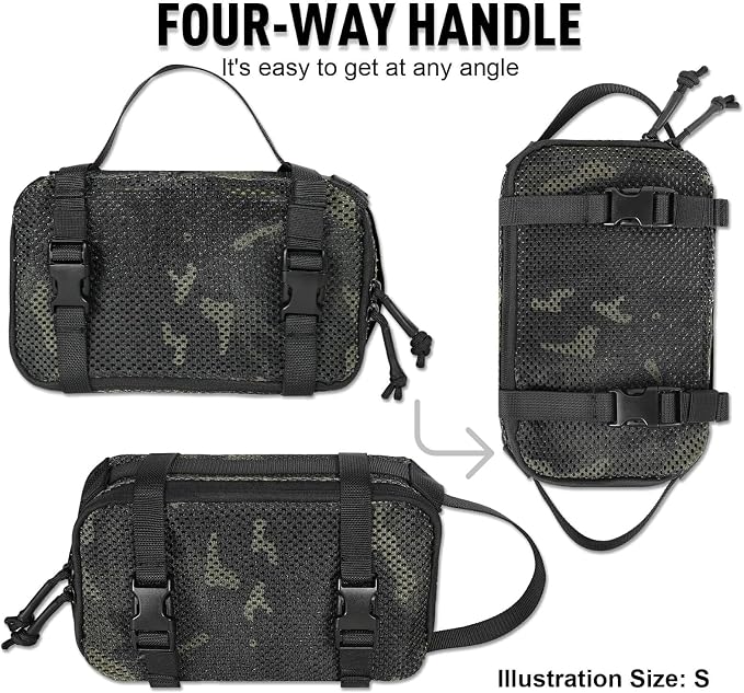 4 Set Tactical Packing Cubes ，Compressible Mesh Duffle Storage Bag,Portable Edc Molle Pouch Organizer. - Image 3