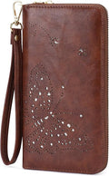 KITEVIUN RFID Wallet Women, Large Capacity Butterfly Cell Phone Clutch Purses Ladies Wristlet Wallets for Women by KITEVIUN