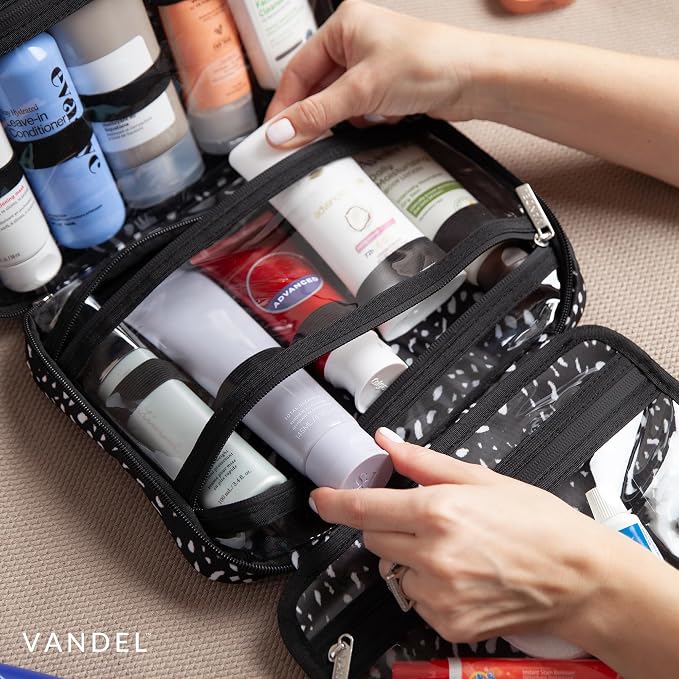 VANDEL Waterproof Hanging Toiletry Bag [TSA-Approved] Cosmet Travel Bag | Makeup Case Toiletries Organizer, Hanging Makeup Organizer Bag, Cosmetic Travel Bags for Women, Waterproof Zippers - Image 6
