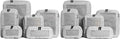 Compression Packing Cubes for Travel - Luggage Organizer Bags - Double Zipper Packing Cubes for Suitcases (12-Pack, Light Grey) by Aerotrunk