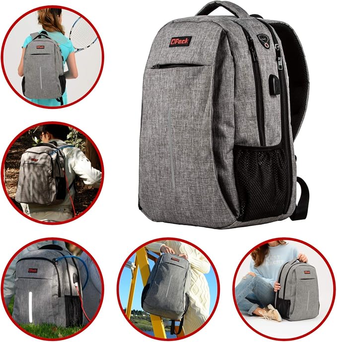Travel Laptop Backpack, Business Anti Theft Slim RFID Blocking pocket Durable 15.6 Inch Laptops Backpack, USB Charging Port, Water Resistant College Laptop Bag - Image 3